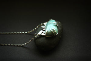 Stone Circle - Sterling Silver Necklace with Amazonite Gemstone